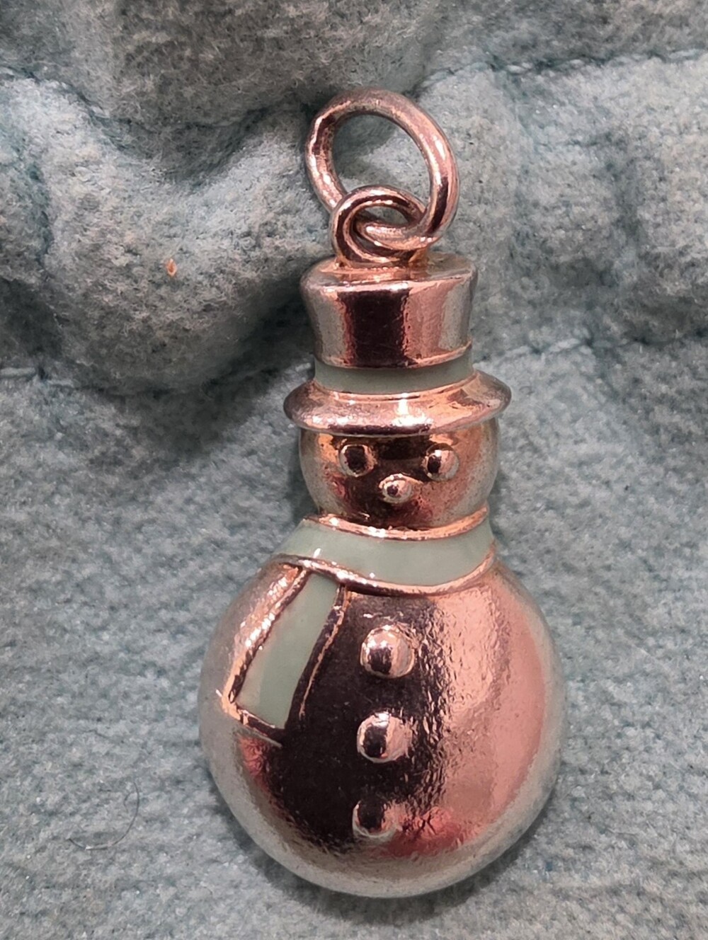Tiffany & Co. Sterling Silver Blue Enamel Snowman Charm